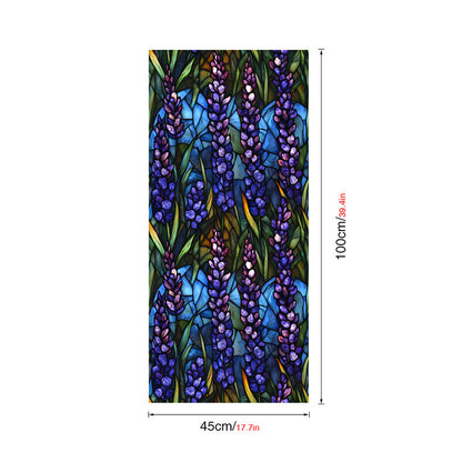 Double-sided colorful flower static glass sticker