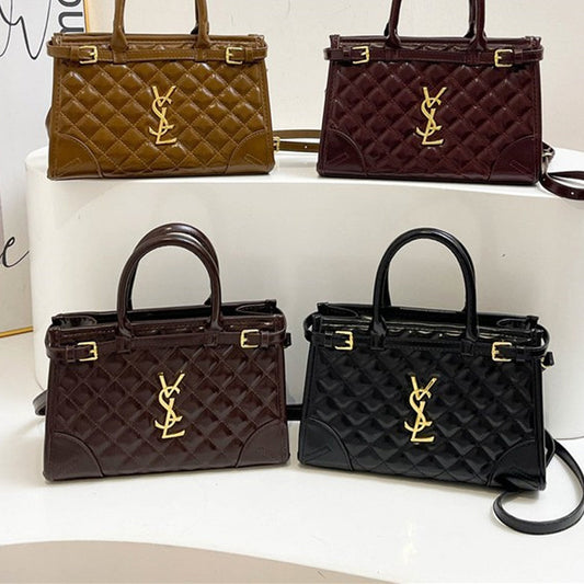 Versatile diamond quilted handbag