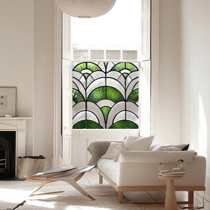 Colorful flower static glass sticker