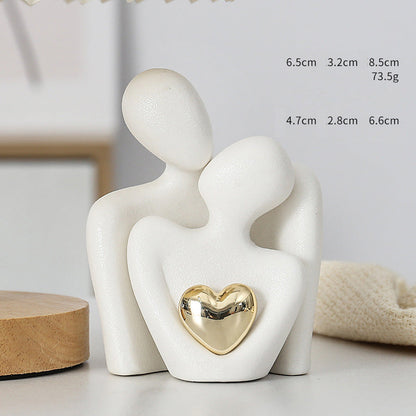 Ceramic Engraved Couple Ornaments