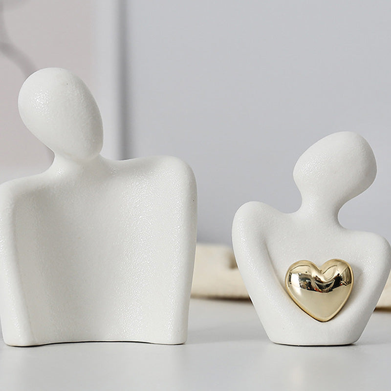 Ceramic Engraved Couple Ornaments
