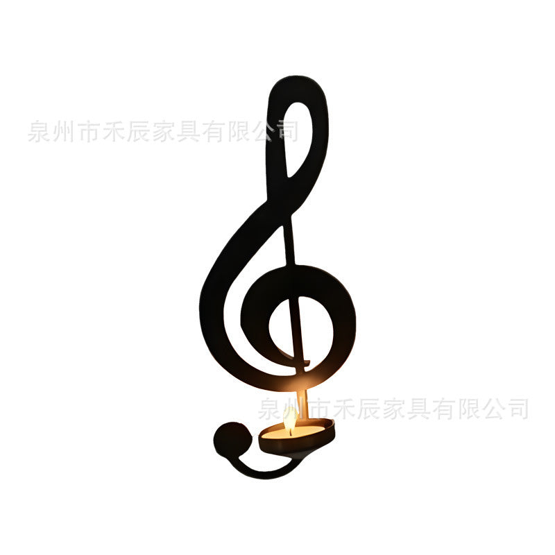 Musical Note Candlestick Wall Hanging Set