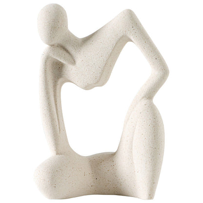 Modern simple ceramic humanoid ornaments