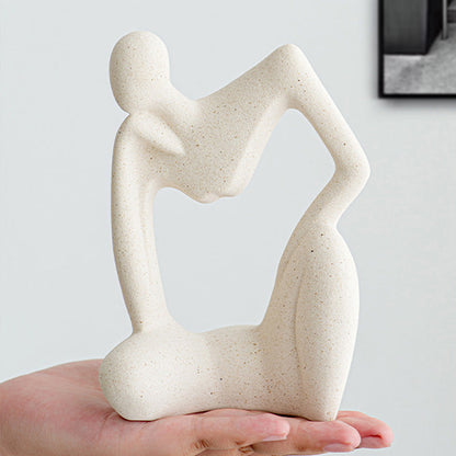 Modern simple ceramic humanoid ornaments