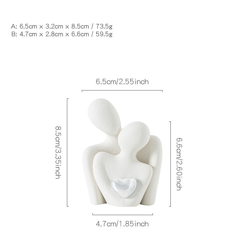 Ceramic Engraved Couple Ornaments