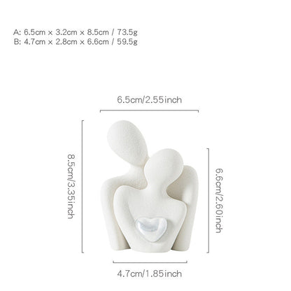 Ceramic Engraved Couple Ornaments