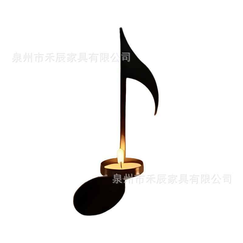 Musical Note Candlestick Wall Hanging Set