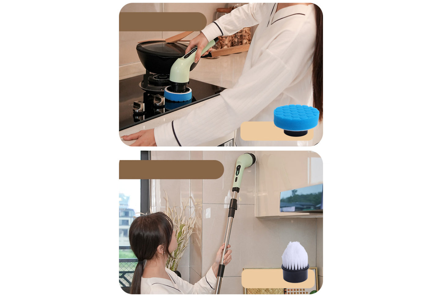 Waterproof Cordless Electric Cleaning Brush