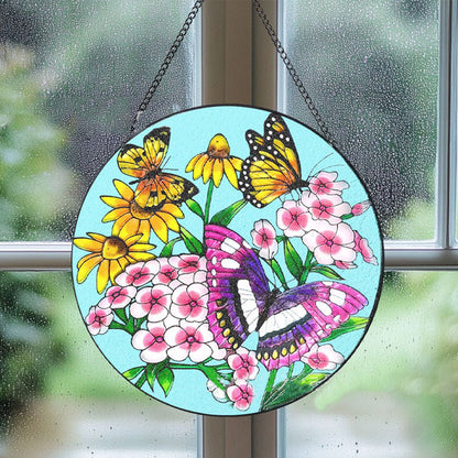 Butterfly glass pendant Garden Decoration Gift