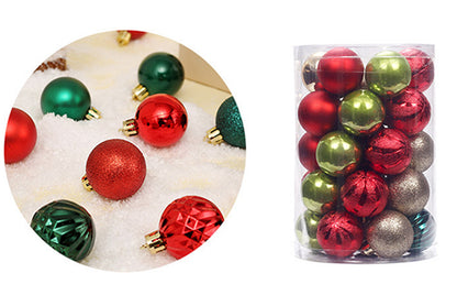 **4cm/34 pcs Tube of Special-Shaped Christmas Balls**