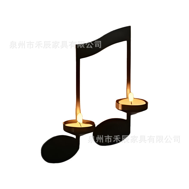 Musical Note Candlestick Wall Hanging Set