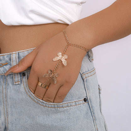Gothic exaggerated spider snake butterfly bracelet
