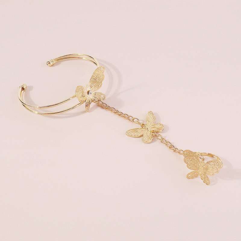 Gothic exaggerated spider snake butterfly bracelet