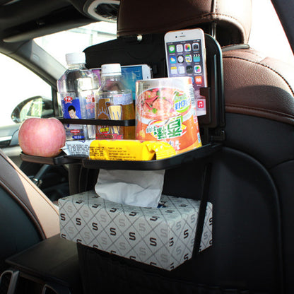 Car seat back dining tray