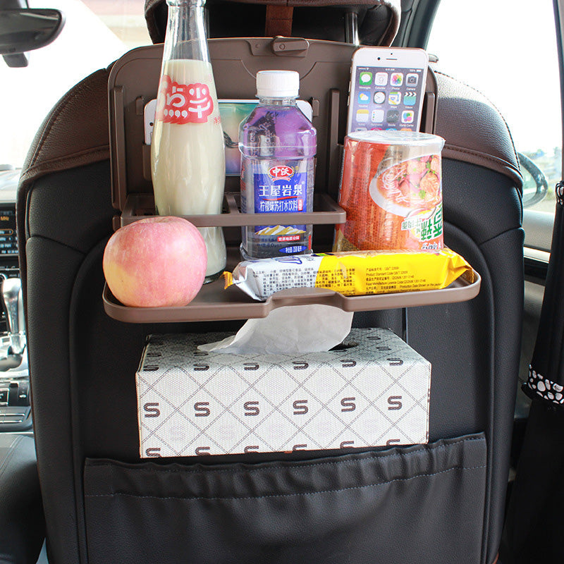 Car seat back dining tray