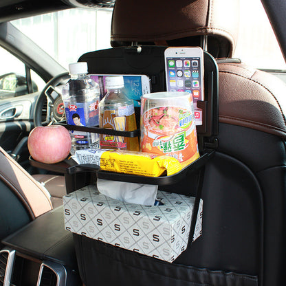 Car seat back dining tray