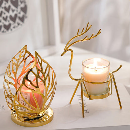 Light luxury iron candle holder