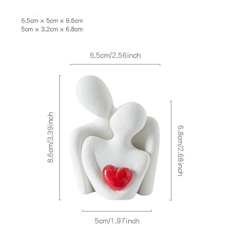 Ceramic Engraved Couple Ornaments
