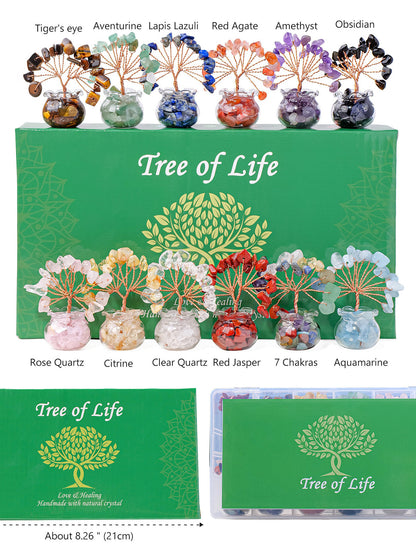 Natural crystal gravel fortune tree ornaments