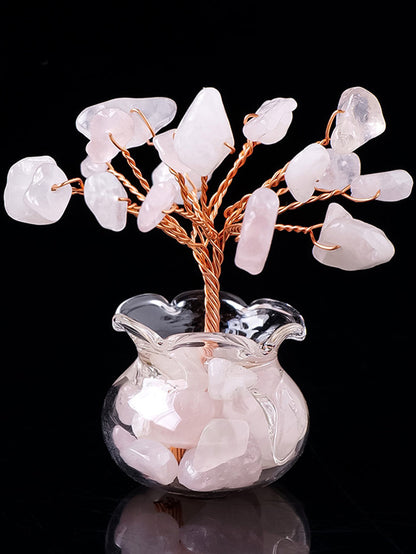 Natural crystal gravel fortune tree ornaments