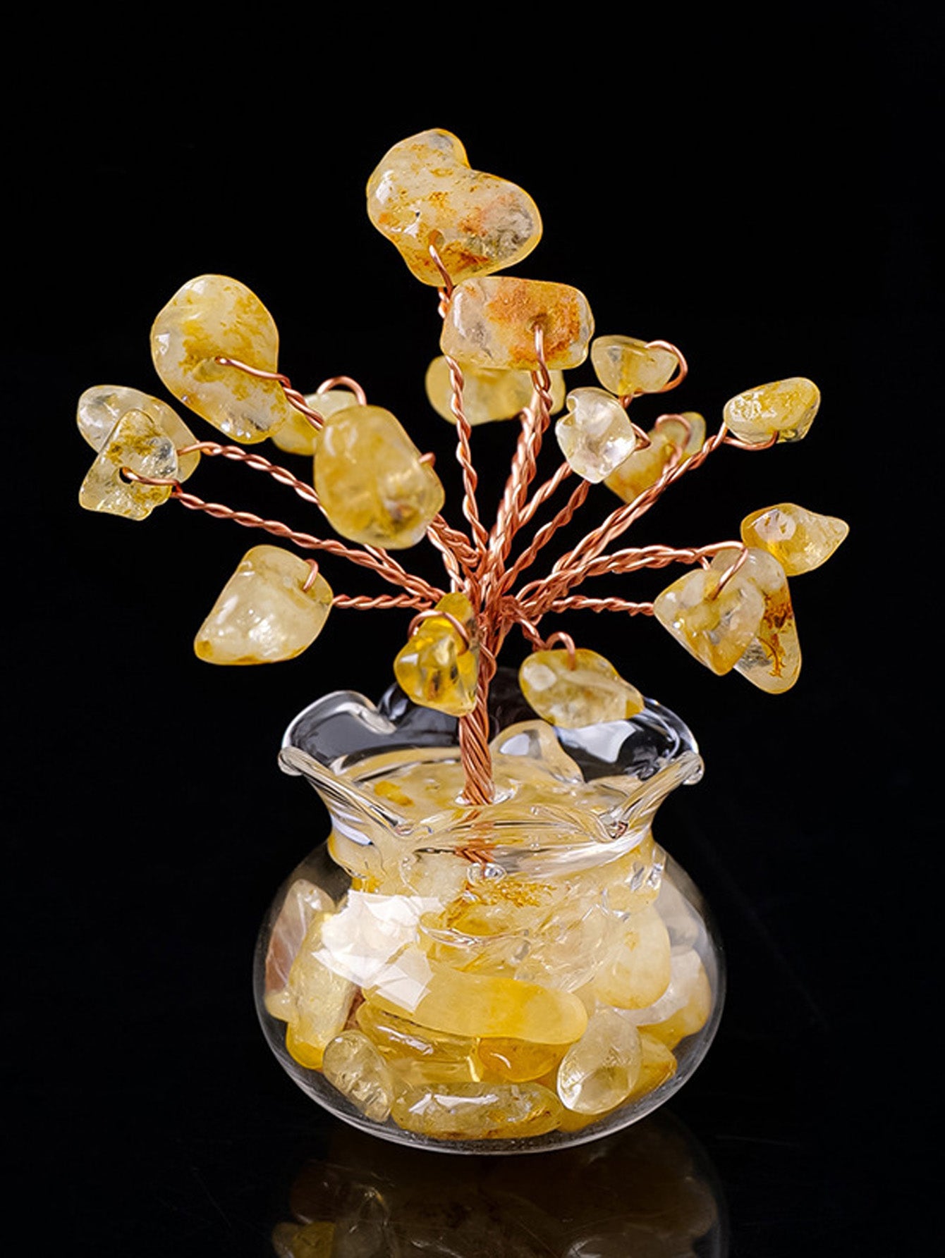 Natural crystal gravel fortune tree ornaments