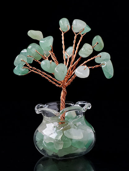 Natural crystal gravel fortune tree ornaments