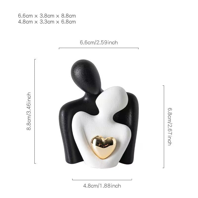 Ceramic Engraved Couple Ornaments