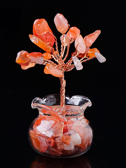 Natural crystal gravel fortune tree ornaments