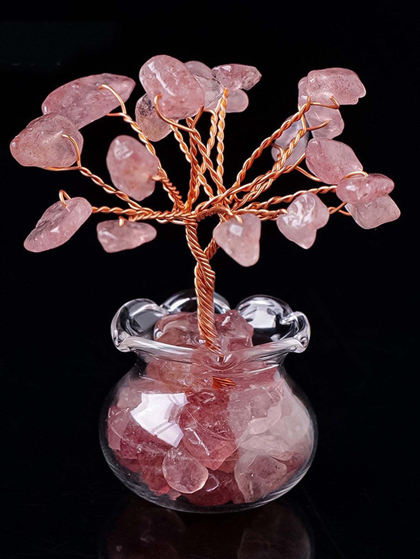 Natural crystal gravel fortune tree ornaments