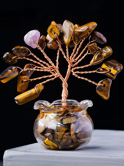Natural crystal gravel fortune tree ornaments