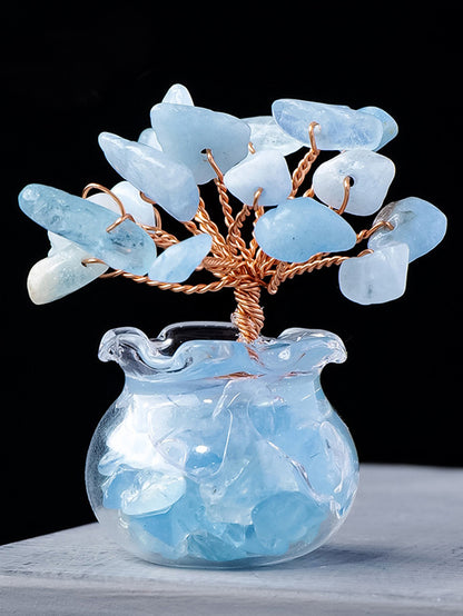 Natural crystal gravel fortune tree ornaments