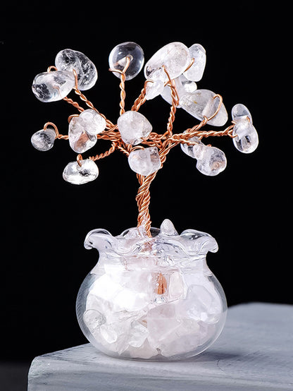 Natural crystal gravel fortune tree ornaments