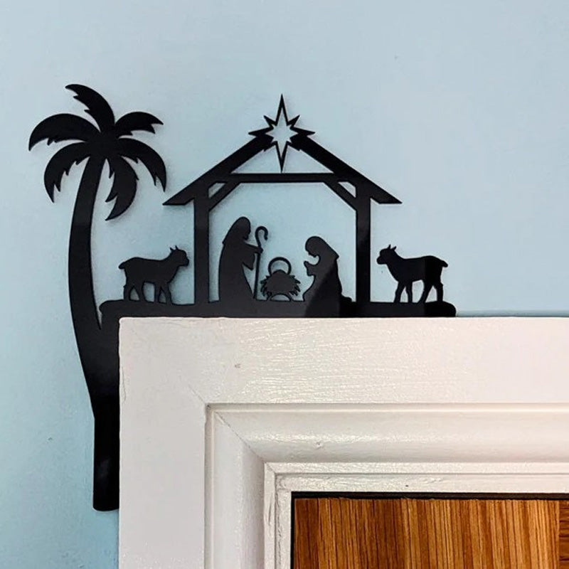 Wrought iron Christmas door frame decoration