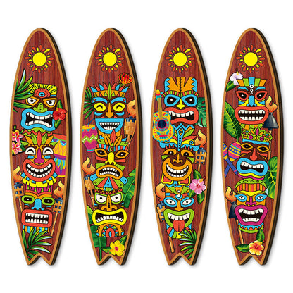 Hawaiian Surfboard Party Sign Wall Decor