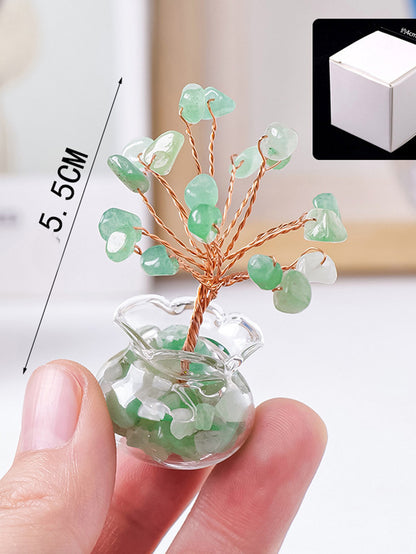 Natural crystal gravel fortune tree ornaments