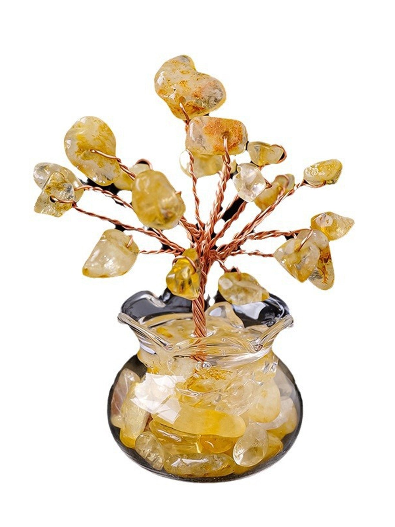 Natural crystal gravel fortune tree ornaments