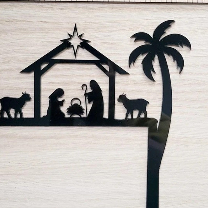 Wrought iron Christmas door frame decoration