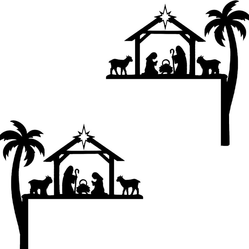 Wrought iron Christmas door frame decoration