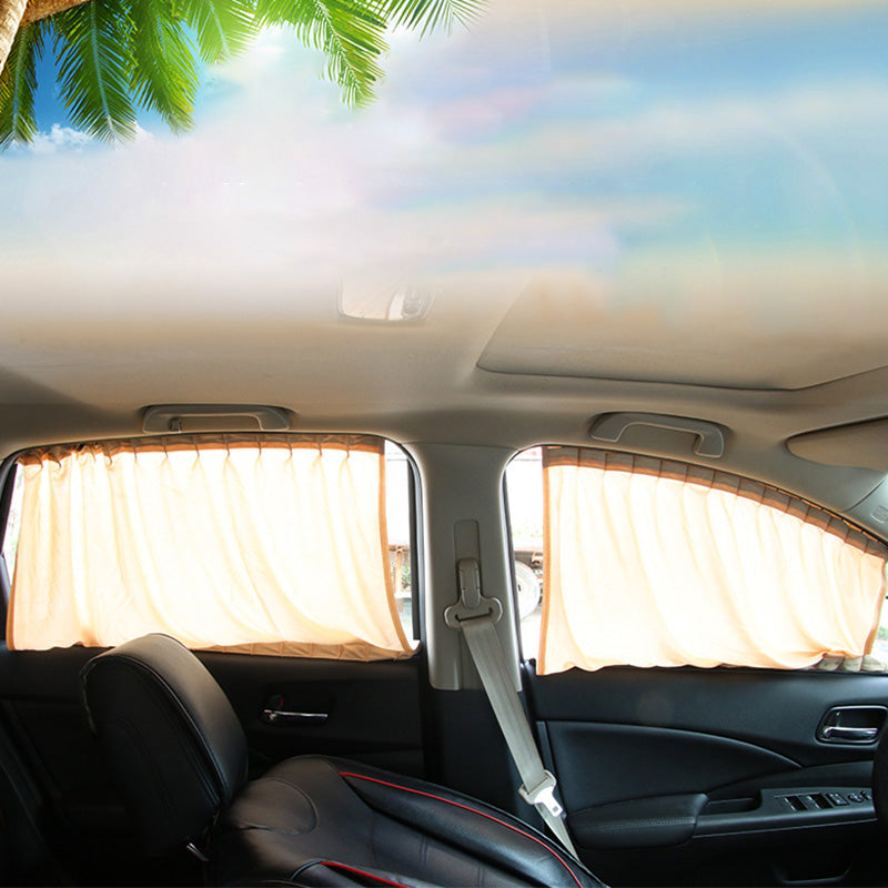 Track-type car sunshade
