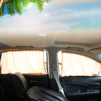 Track-type car sunshade