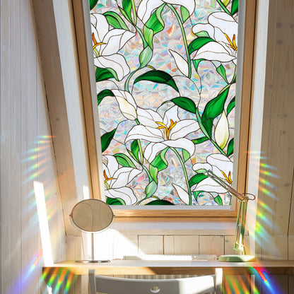 Colorful rainbow static glass sticker