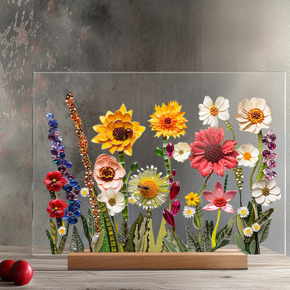 3D flower acrylic display stand
