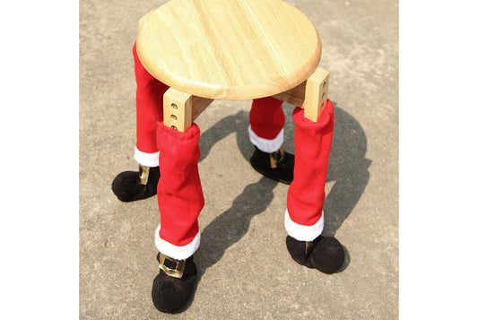 **All-Red Christmas Chair Leg Covers**