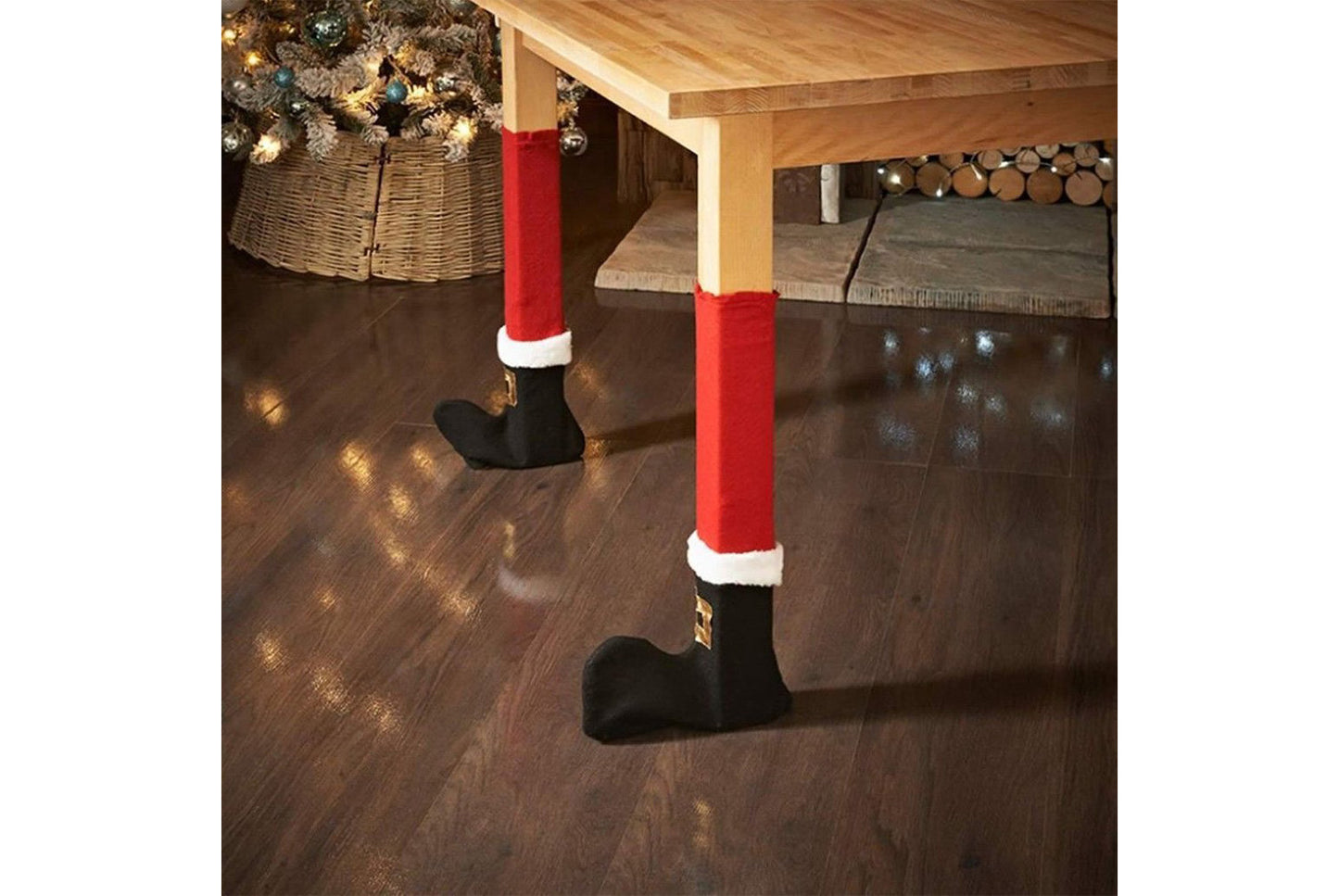 **All-Red Christmas Chair Leg Covers**