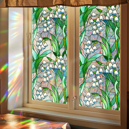 Colorful rainbow static glass sticker