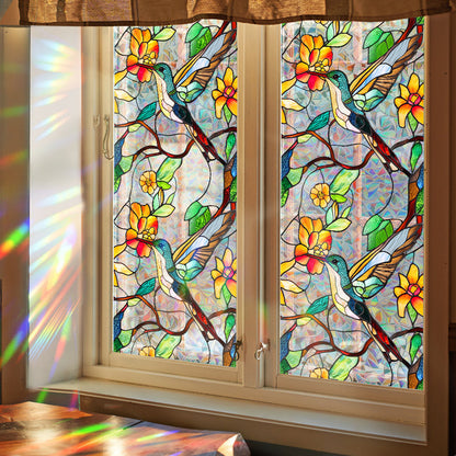 Colorful rainbow static glass sticker