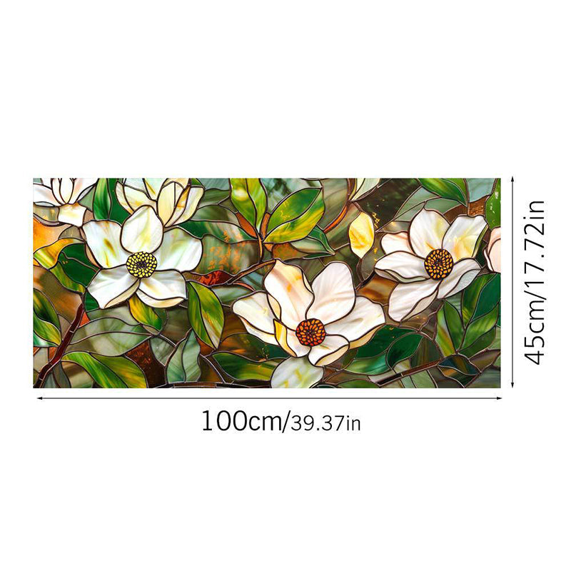 Colored flower static glass sticker