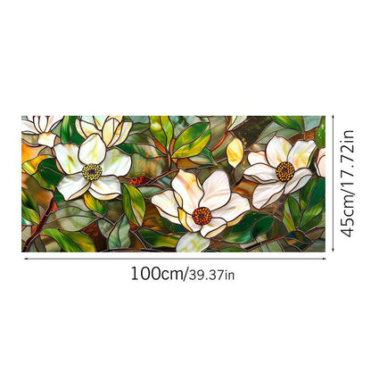 Colored flower static glass sticker