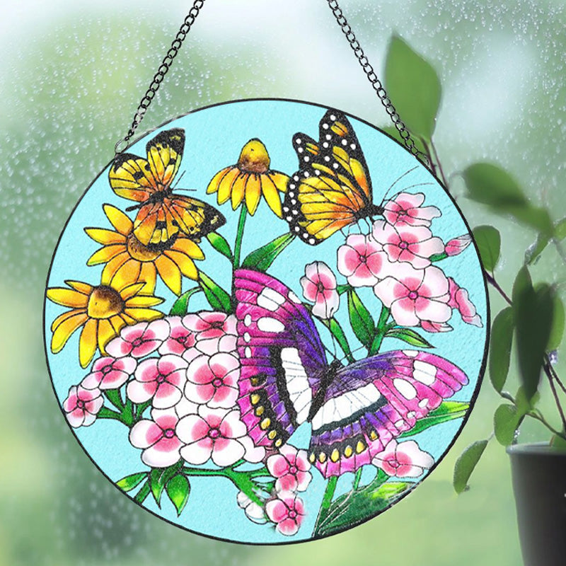 Butterfly glass pendant Garden Decoration Gift