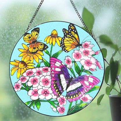 Butterfly glass pendant Garden Decoration Gift